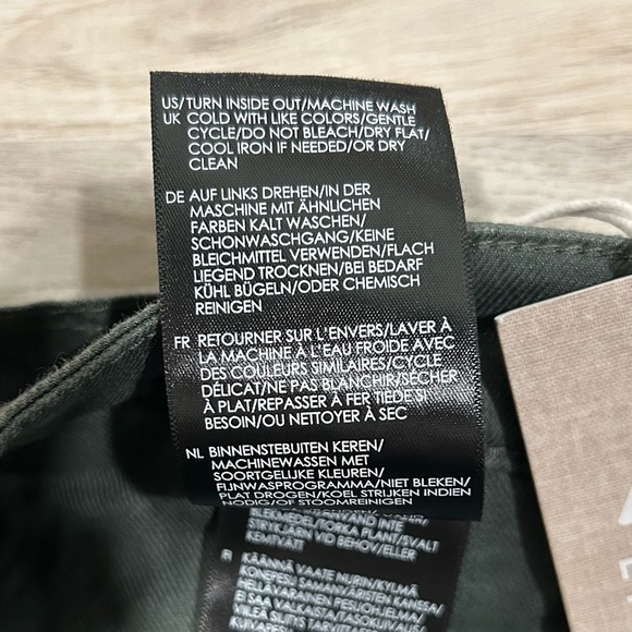 NWT Liverpool Olive Green Cargo Mini Skirt Belted Stretch Linen Size 12 Petite - Picture 9 of 10